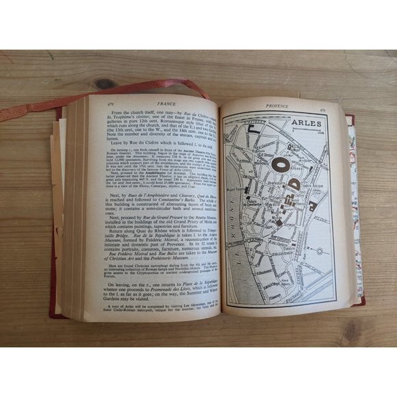 NAGEL'S FRANCE TRAVEL GUIDE Vintage 1956 w/ Maps of Paris & Country Red Rare - Picture 10 of 16